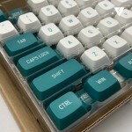 Vortex Series White Green PBT Keycaps